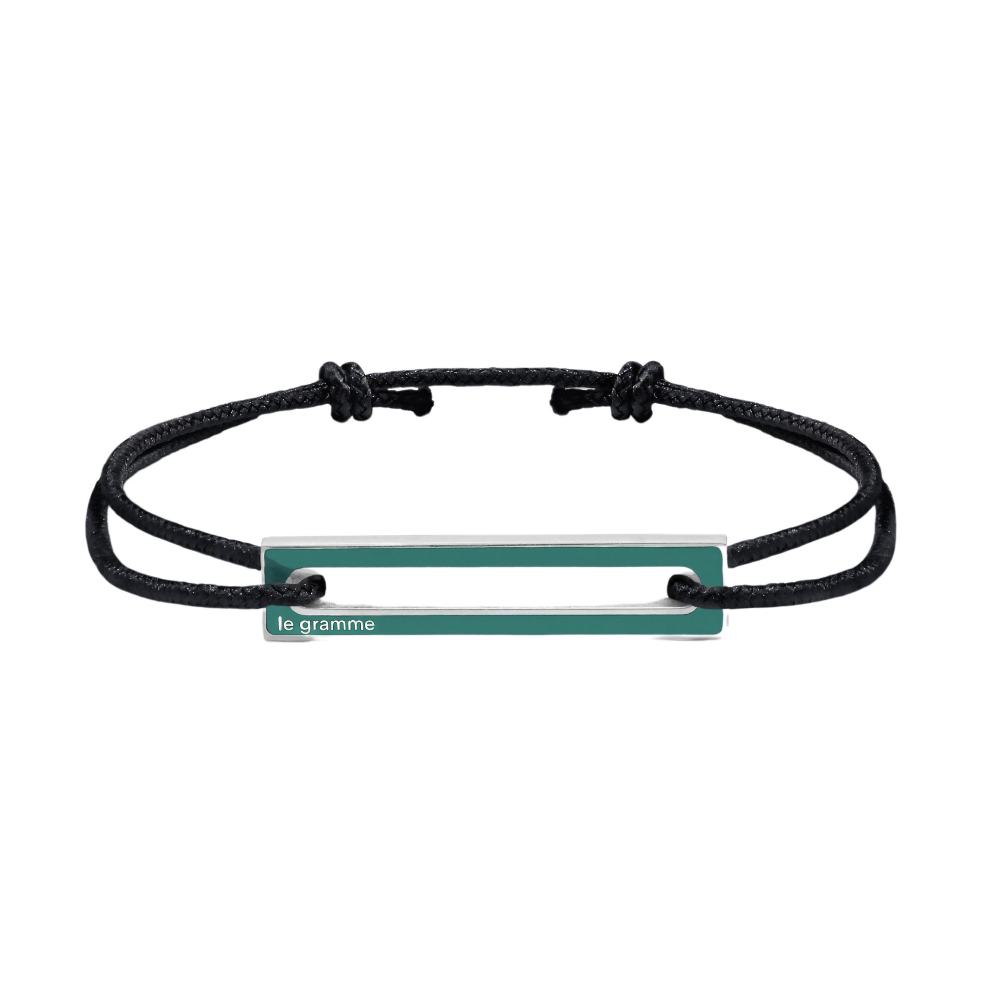 Bracelet Le Gramme Edition Jeux Olympiques Green 1,7 g en argent et laque