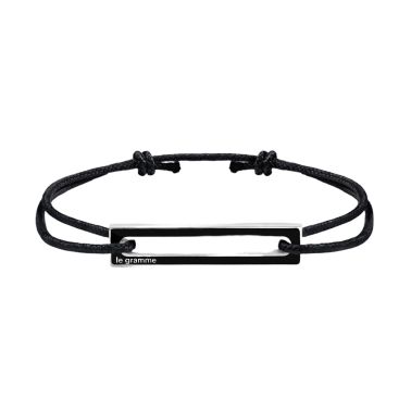 Le Gramme Olympic Games Edition Black 1,7 g silver and lacquer bracelet