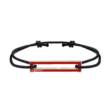 Bracelet Le Gramme Edition Jeux Olympiques Red 1,7 g en argent et laque