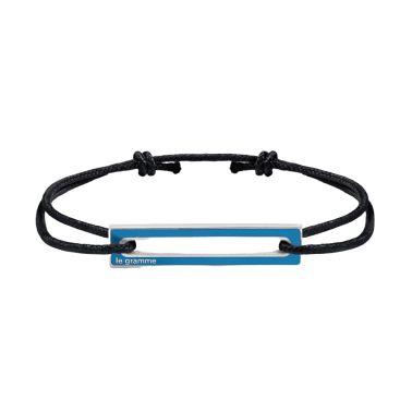 Bracelet Le Gramme Edition Jeux Olympiques Blue 1,7 g en argent et laque
