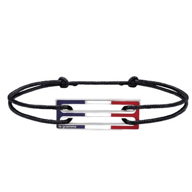 Bracelet Le Gramme Edition Jeux Olympiques Tricolore 2,5 g en argent et laque