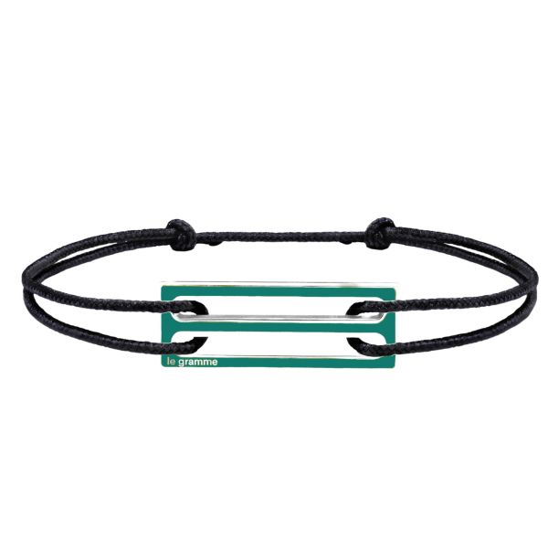 Bracelet Le Gramme Edition Jeux Olympiques Green 2,5 g en argent et laque