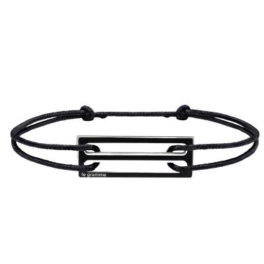 Bracelet Le Gramme Edition Jeux Olympiques Black 2,5 g en argent et laque