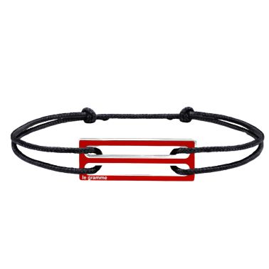 Bracelet Le Gramme Edition Jeux Olympiques Red 2,5 g en argent et laque