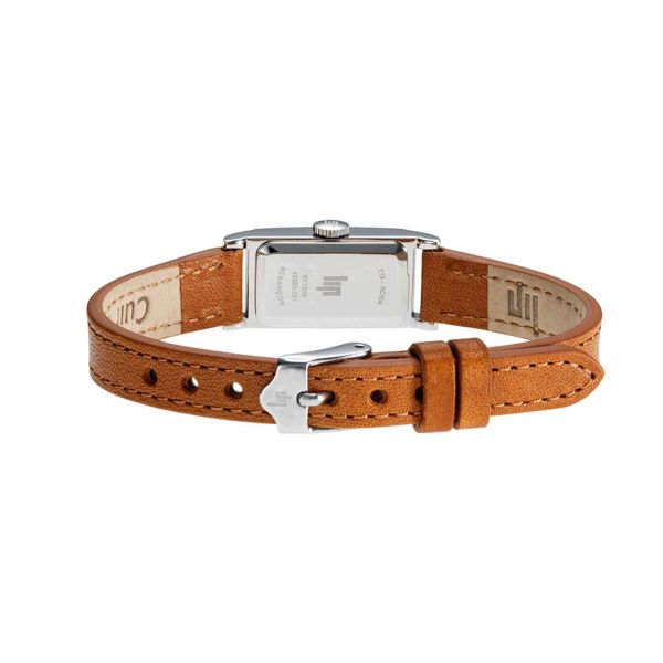 Lip Churchill T13 quartz white dial leather strap 13 x 29 mm