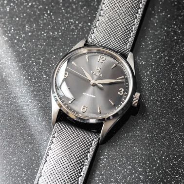 Yema Urban Classic automatic watch black dial black leather strap 37.5 mm YUBC24-37-AA64