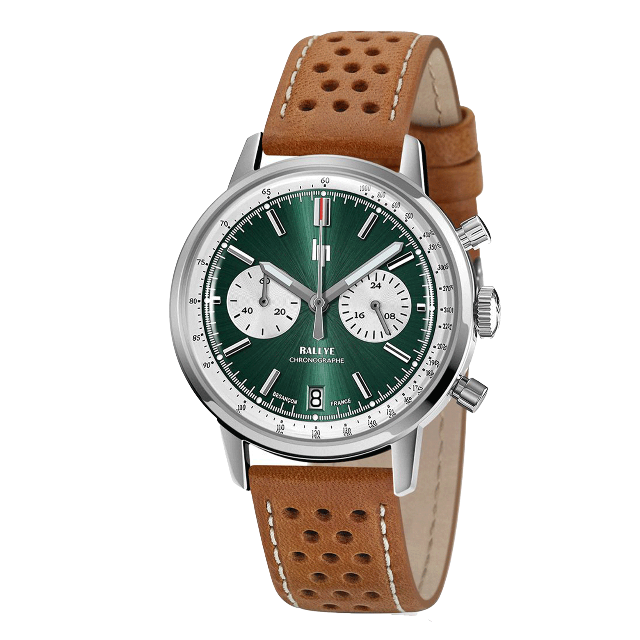 Lip Rallye Chrono Méca-quartz green 41 mm 671806 - Lepage