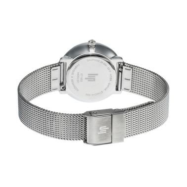 Montre Lip Dauphine quartz cadran bleu ciel bracelet acier milanais 29 mm