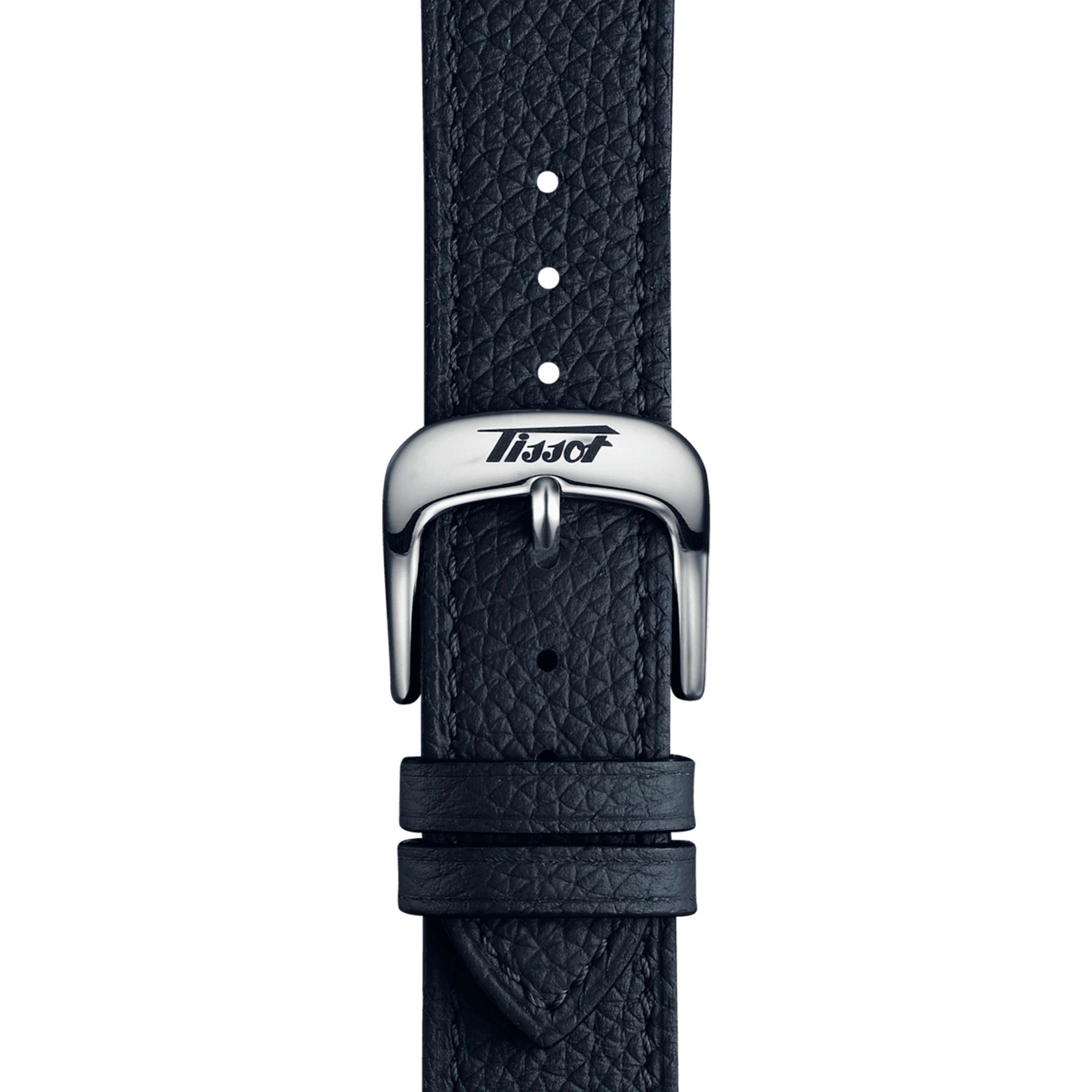 Montre Tissot Heritage COSC 1938 automatique cadran blanc bracelet cuir bleu 39 mm T142.464.16.032.00