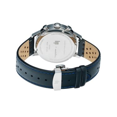 Lip Rallye Chrono "Grand Prix de France Historique" Automatic blue & silver dial leather strap 42 mm