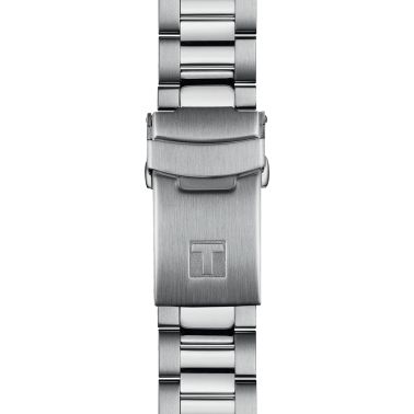 Tissot Seastar 1000 GMT quartz watch black and green bezel black dial steel bracelet 40 mm T120.852.11.051.00