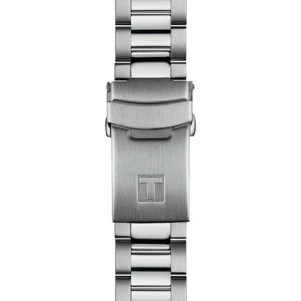 Tissot Seastar 1000 GMT quartz watch black and green bezel black dial steel bracelet 40 mm T120.852.11.051.00