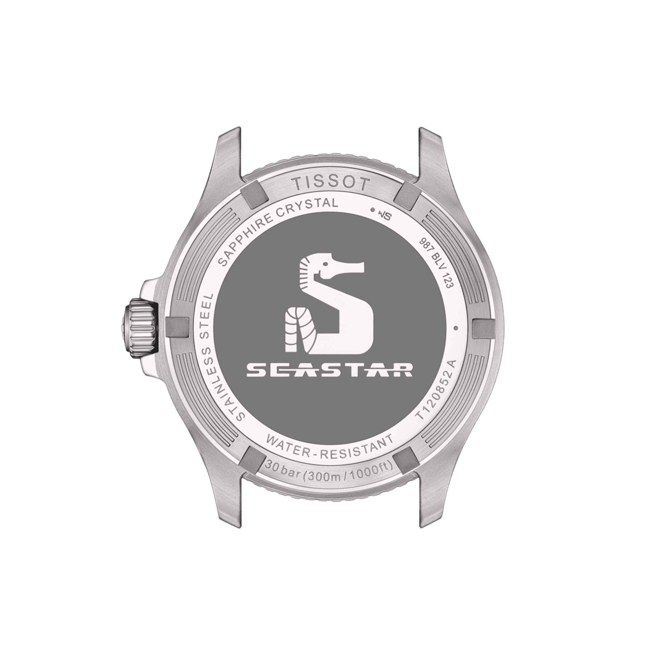 Tissot Seastar 1000 GMT quartz watch black and green bezel black dial steel bracelet 40 mm T120.852.11.051.00