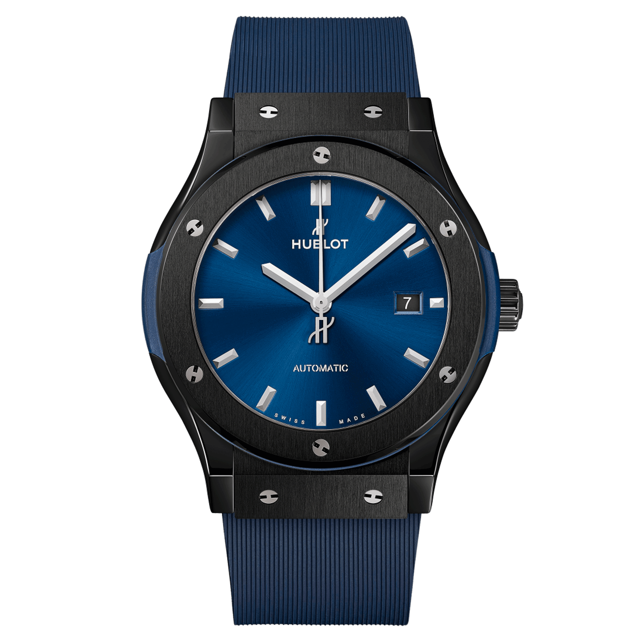 Montre Hublot Classic Fusion Ceramic Blue automatique cadran bleu 42 mm 542.CM.7170.RX