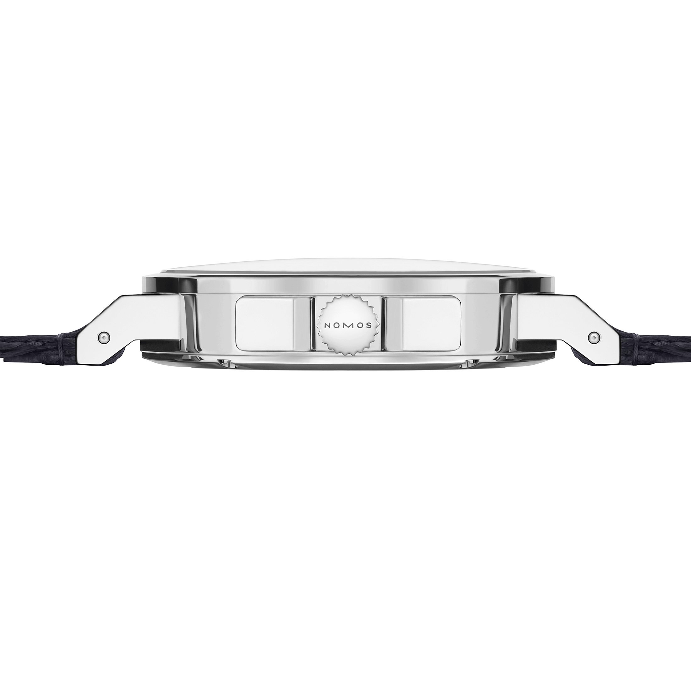 Nomos Ahoi Neomatik Date Atlantic automatic watch sapphire back blue dial blue fabric strap 38.5 mm