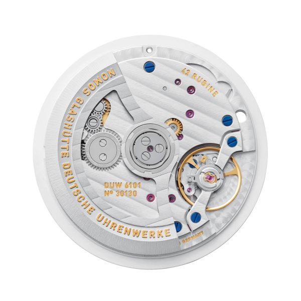 Nomos Ahoi Neomatik Date Atlantic automatic watch stainless steel back blue dial blue fabric strap 38.5 mm