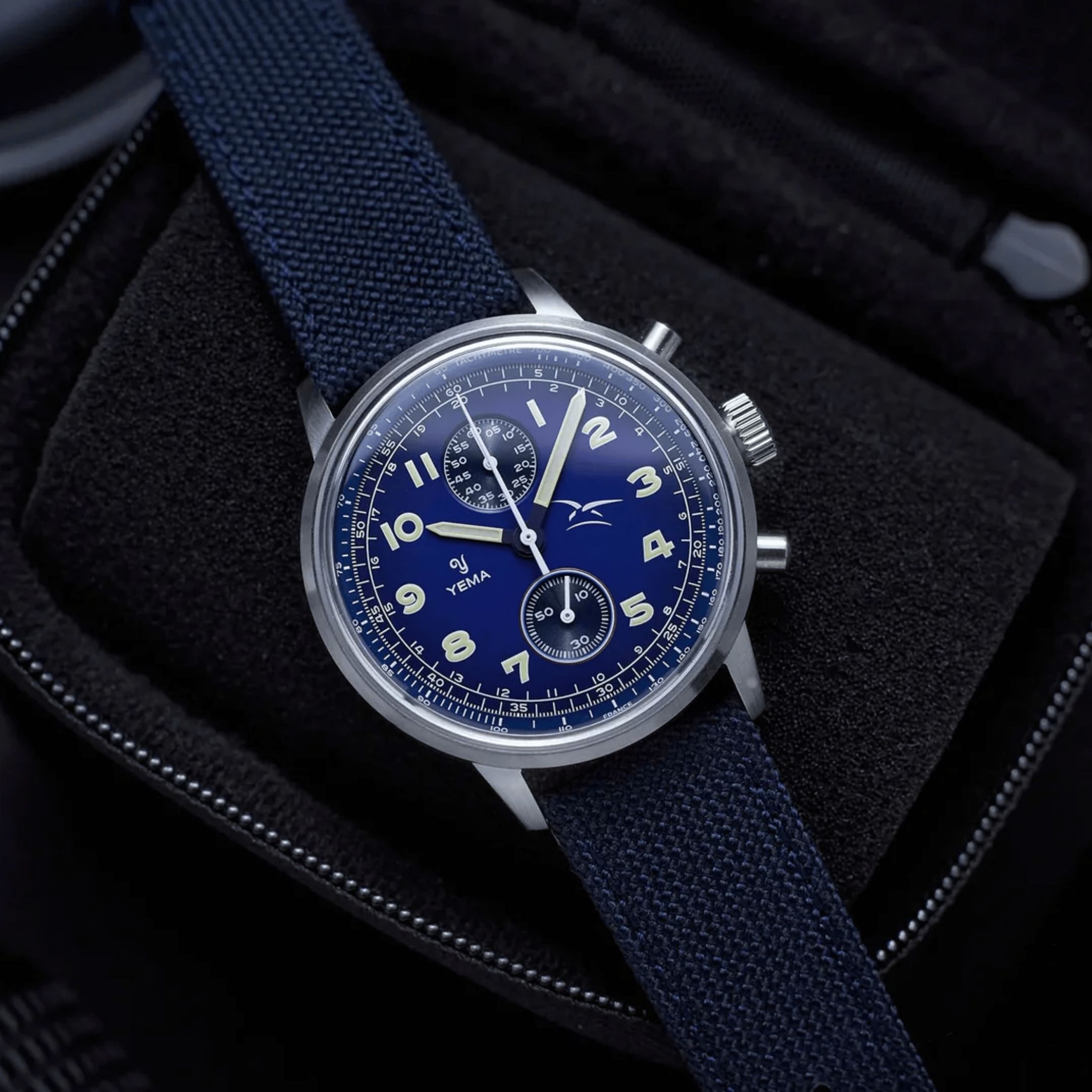 YEMA フライグラフ クォーツ フランス空軍モデル クロノグラフ フライ