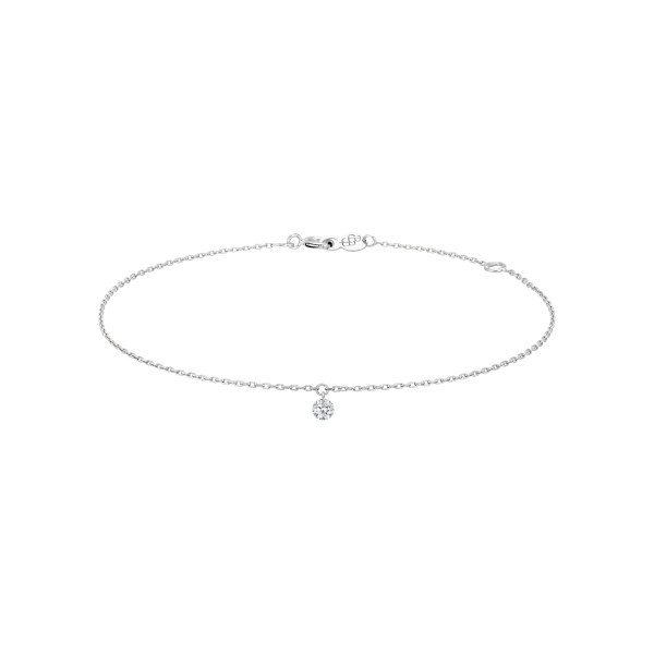 Bracelet La Brune et La Blonde 360° en or blanc diamant taille brillant 0,10 carat