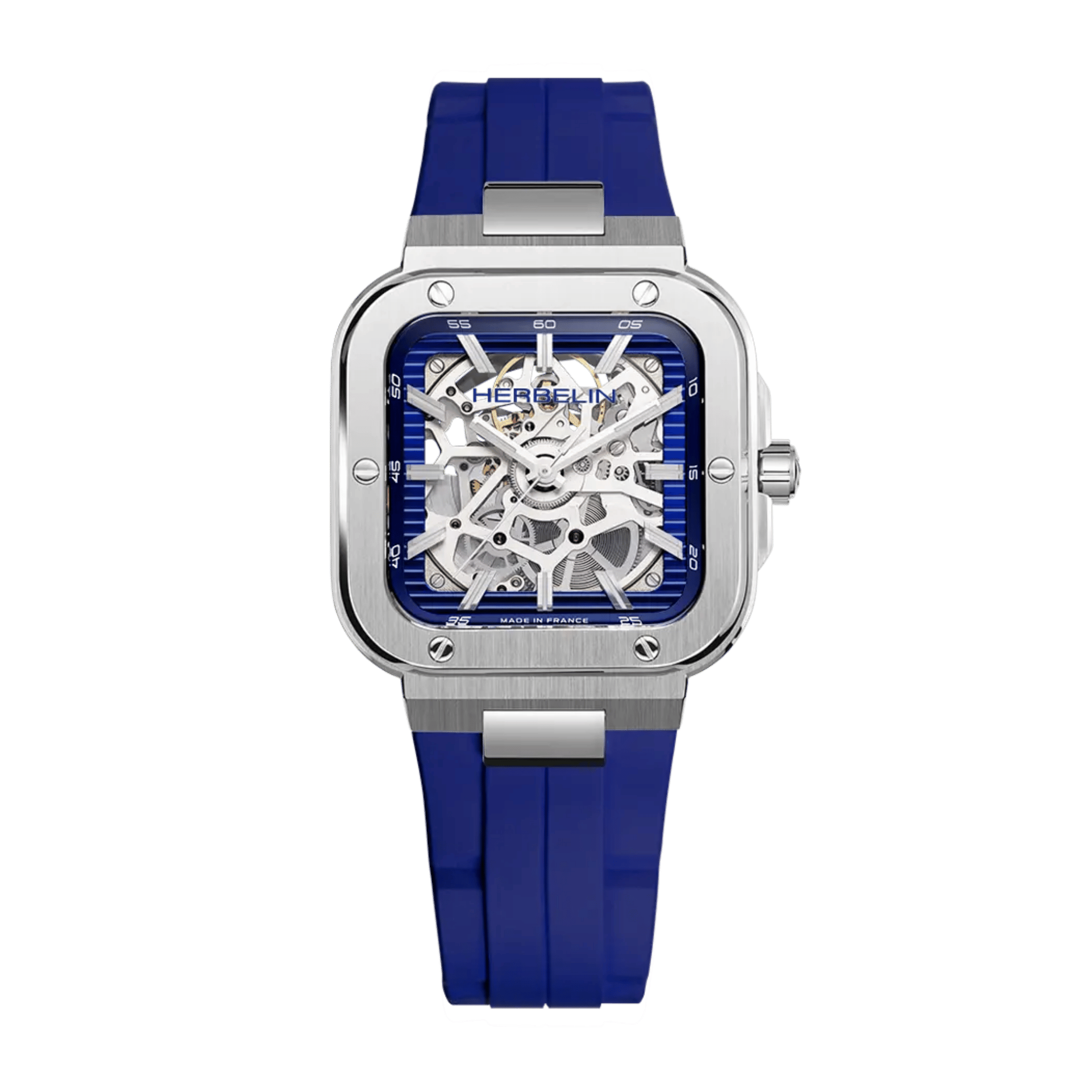 Herbelin Cap Camarat Skeleton Automatic Blue rubber strap 39 x 39 mm