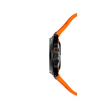 Montre Herbelin Cap Camarat Diver Automatique DLC noir cadran noir bracelet caoutchouc FKM orange 42 mm