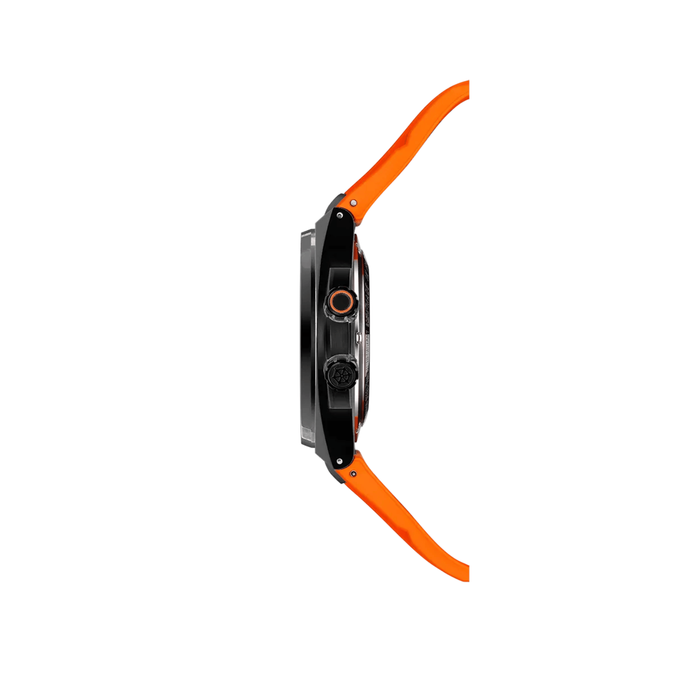 Montre Herbelin Cap Camarat Diver Automatique DLC noir cadran noir bracelet caoutchouc FKM orange 42 mm