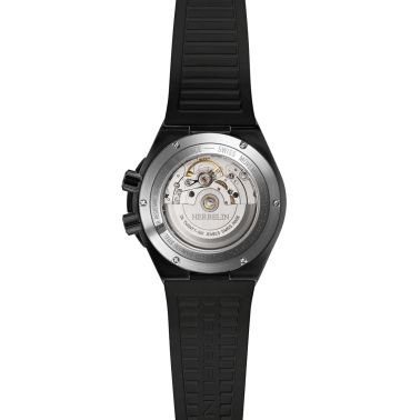 Montre Herbelin Cap Camarat Diver Automatique DLC noir cadran noir bracelet caoutchouc FKM noir 42 mm