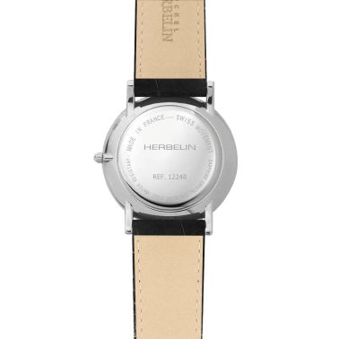 Herbelin Classique quartz silver dial leather strap 38 mm