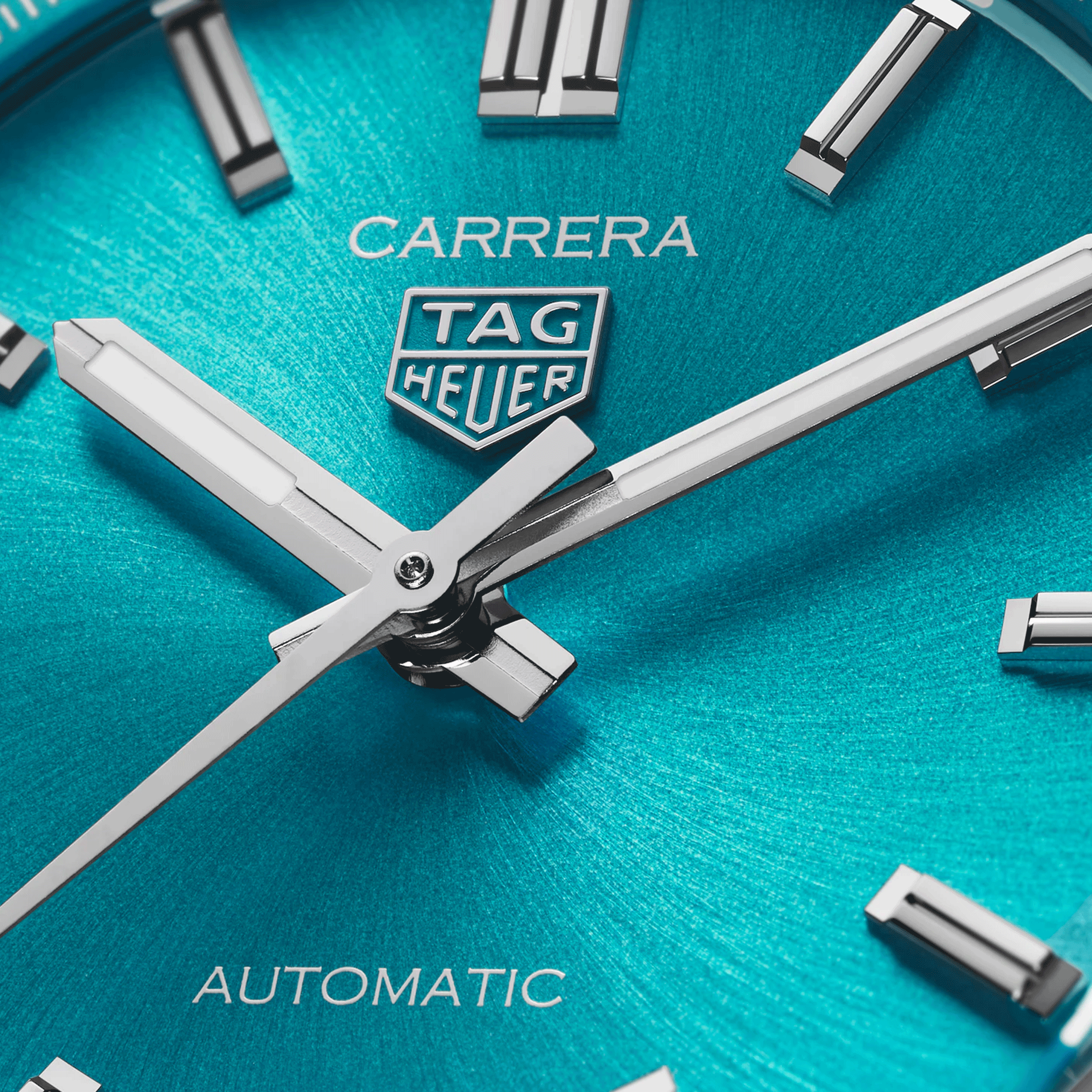TAG Heuer Carrera automatic watch turquoise blue dial steel bracelet 36 mm WBN2316.BA0001