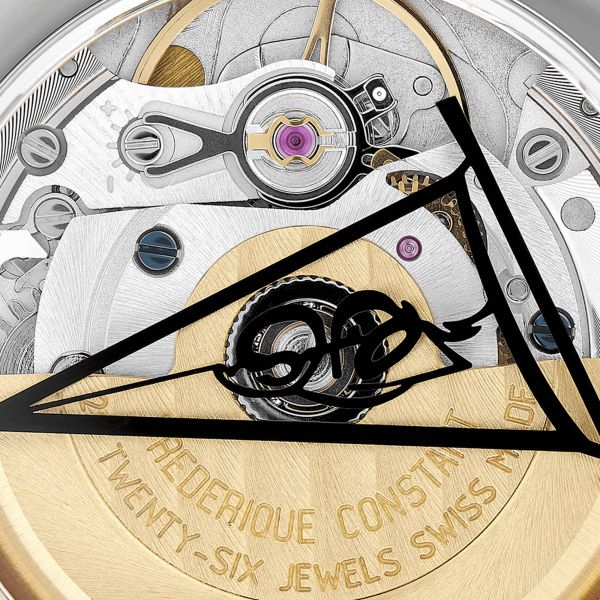 Montre Frédérique Constant Runabout Automatique cadran bleu électrique bracelet cuir 36 mm