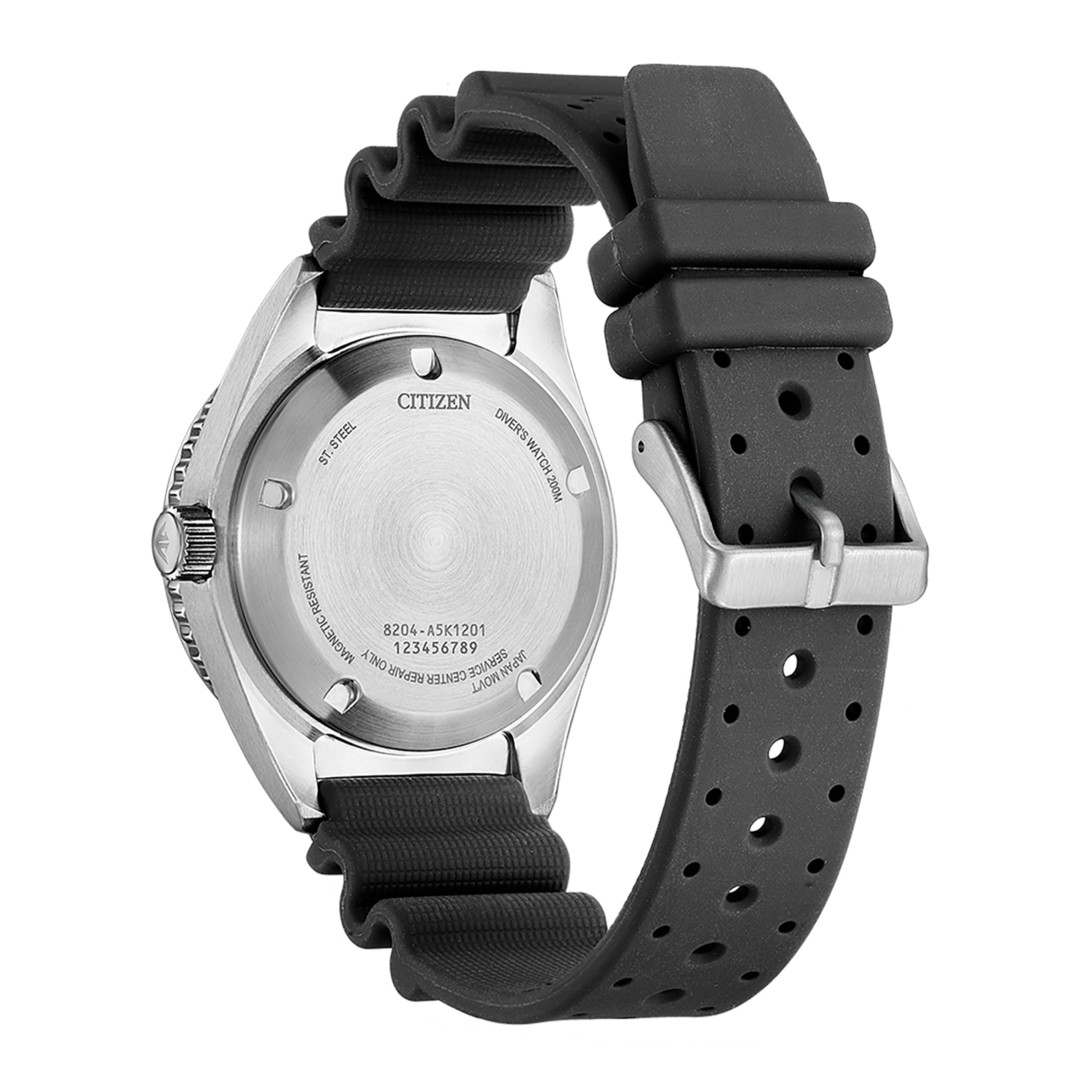 Montre Citizen Promaster Marine automatique cadran orange bracelet caoutchouc 41 mm