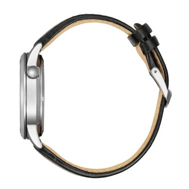 Montre Citizen Platform Elegance Open Heart automatique cadran noir bracelet cuir 40 mm