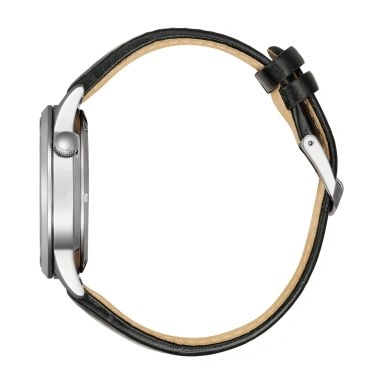 Montre Citizen Platform Elegance Open Heart automatique cadran noir bracelet cuir 40 mm