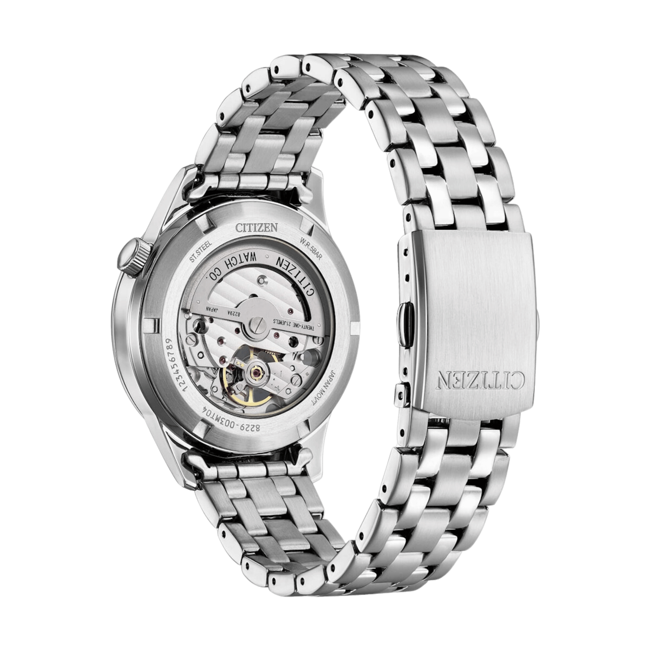 Citizen Platform Elegance Open Heart automatic white dial steel bracelet 40 mm