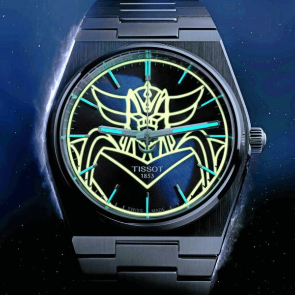 Montre Tissot PRX "UFO Robot Goldorak" Powermatic 80 automatique cadran bleu bracelet acier 40 mm