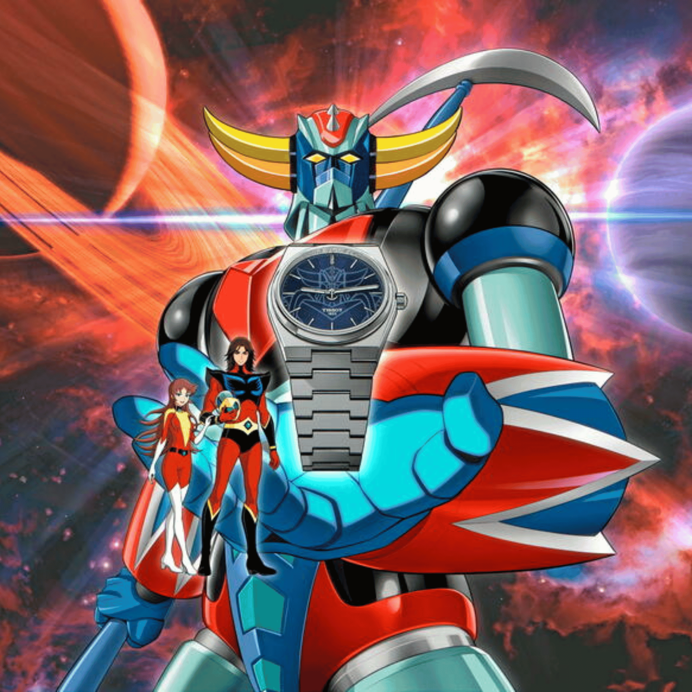 Montre Tissot PRX "UFO Robot Goldorak" Powermatic 80 automatique cadran bleu bracelet acier 40 mm