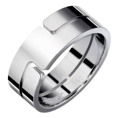 Bague Dinh Van Seventies moyen modèle en or blanc