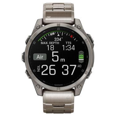 Garmin Fenix 8 AMOLED Sapphire Titanium - Titanium and black silicon strap 47 mm watch