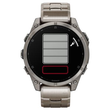 Garmin Fenix 8 AMOLED Sapphire Titanium - Titanium and black silicon strap 47 mm watch