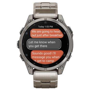 Montre Garmin Fénix 8 AMOLED Sapphire Titane Titanium bracelets titane et silicone noir 47 mm