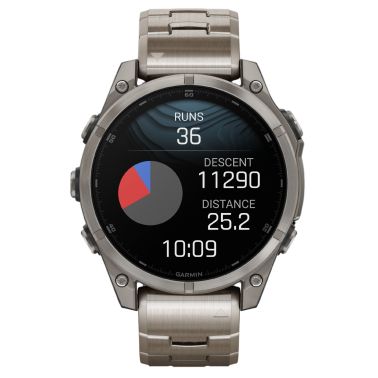 Garmin Fenix 8 AMOLED Sapphire Titanium - Titanium and black silicon strap 47 mm watch