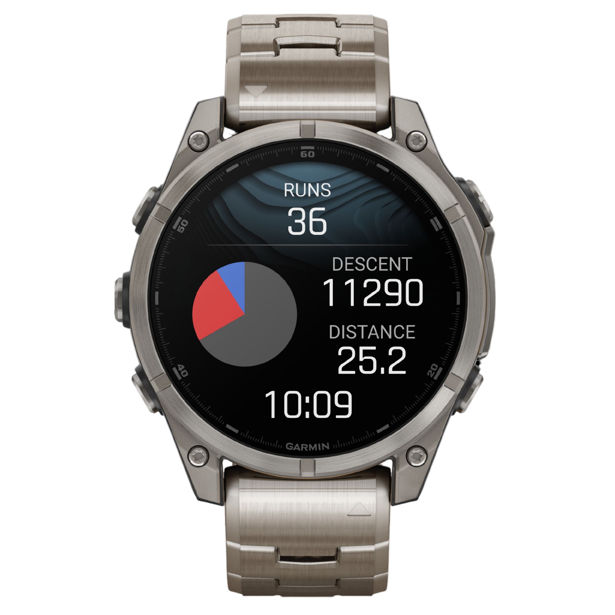 Montre Garmin Fénix 8 AMOLED Sapphire Titane Titanium bracelets titane et silicone noir 47 mm