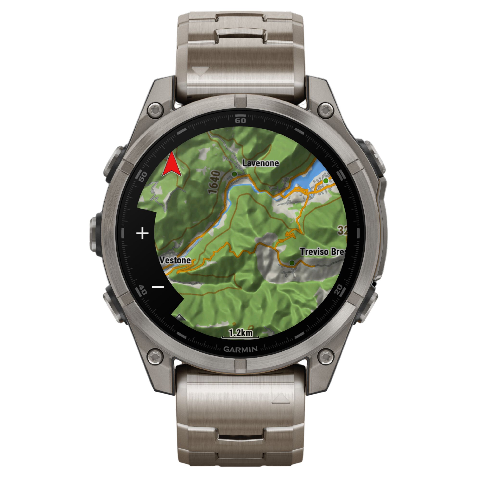 Garmin Fenix 8 AMOLED Sapphire Titanium - Titanium and black silicon strap 47 mm watch