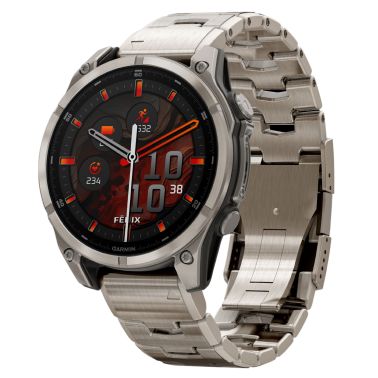 Montre Garmin Fénix 8 AMOLED Sapphire Titane Titanium bracelets titane et silicone noir 47 mm