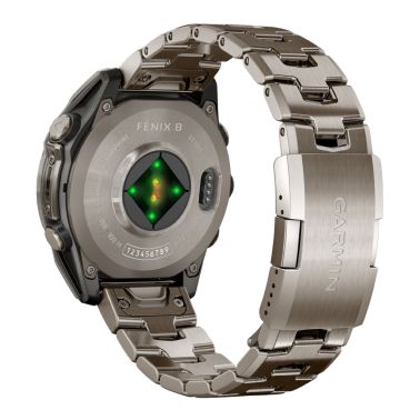 Montre Garmin Fénix 8 AMOLED Sapphire Titane Titanium bracelets titane et silicone noir 47 mm