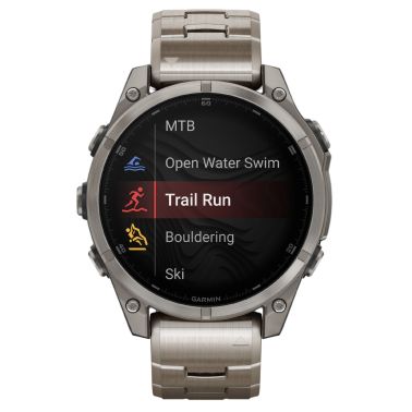 Montre Garmin Fénix 8 AMOLED Sapphire Titane Titanium bracelets titane et silicone noir 47 mm
