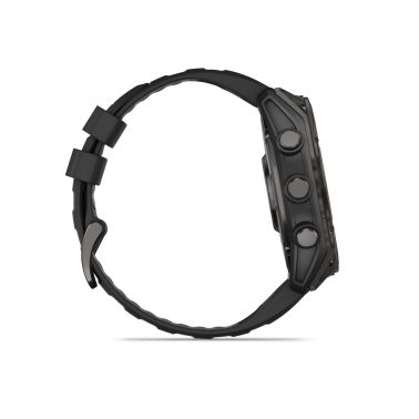 Montre Garmin Fénix 8 AMOLED Sapphire Titane Carbon Gray DLC bracelet noir 51 mm