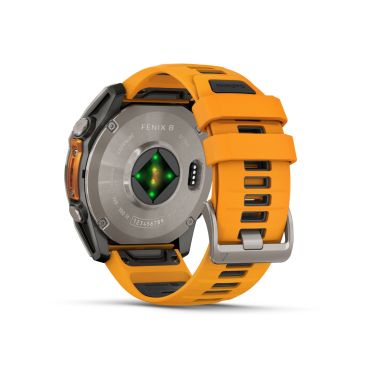 Montre Garmin Fénix 8 AMOLED Sapphire Titane Titanium bracelet orange-graphite 51 mm