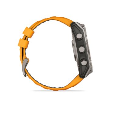 Montre Garmin Fénix 8 AMOLED Sapphire Titane Titanium bracelet orange-graphite 51 mm