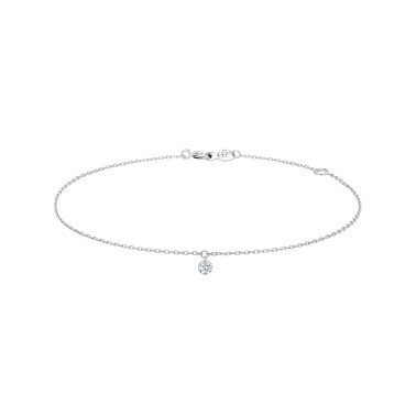 Bracelet La Brune et La Blonde 360° en or blanc diamant taille brillant 0,20 carat