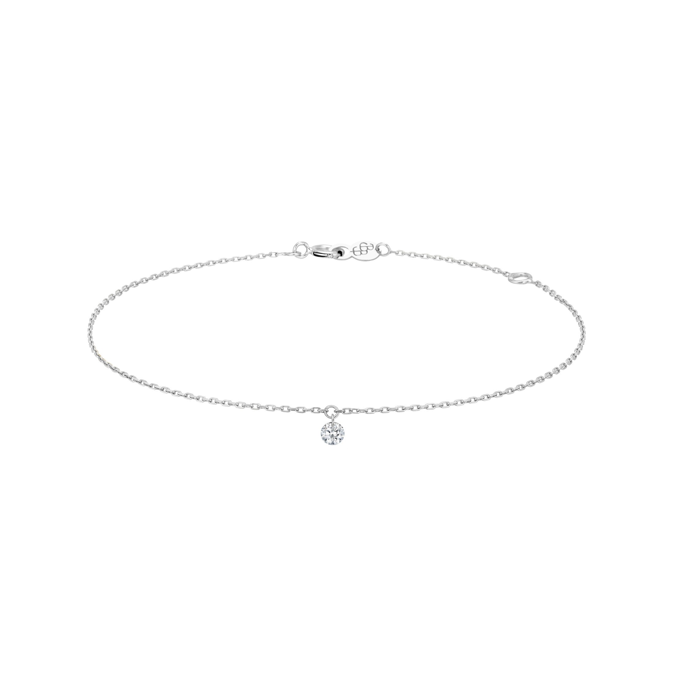 Bracelet La Brune et La Blonde 360° en or blanc diamant taille brillant 0,20 carat